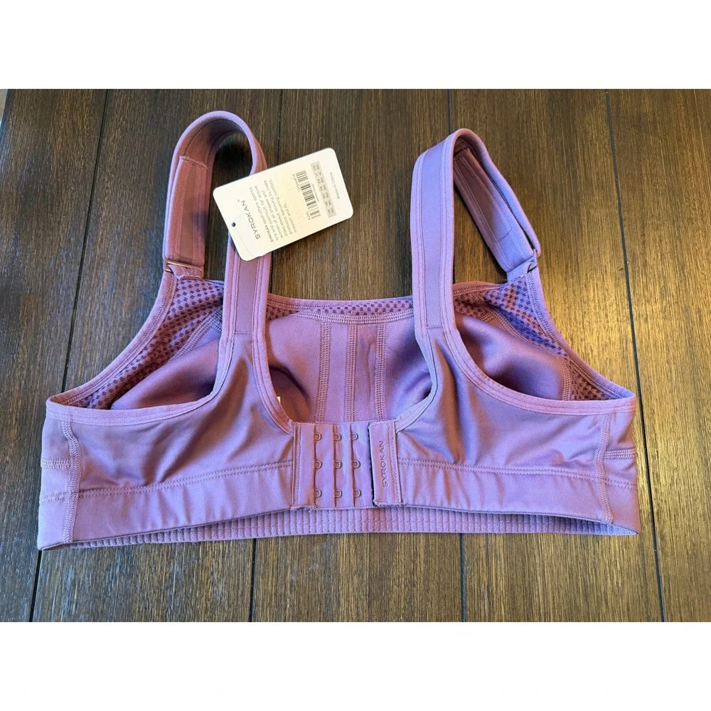 Syrokan High Impact Sports Bra Umber Purple Mesh Wireless 36C A240